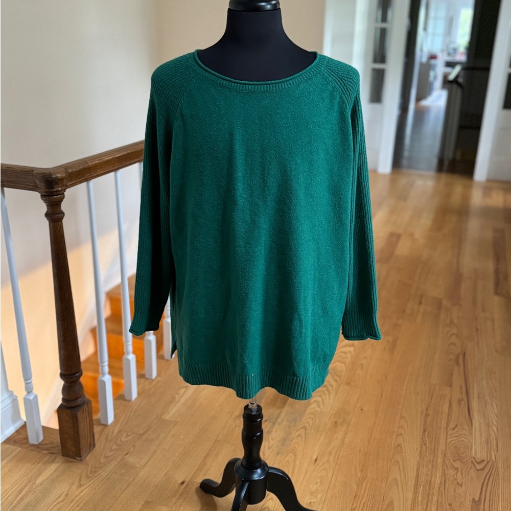 Terra & Sky Green Crew Neck Sweater